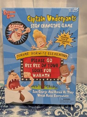 NEW Captain Underpants Sign Changing Game 2017 University Games Ages 7+